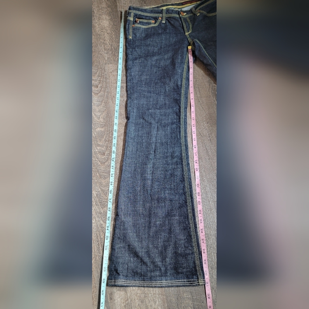 AG Adriano Goldschmied The Merlot Flare Jeans Womens 28 Dark Wash Low Rise Stret - Picture 10 of 12